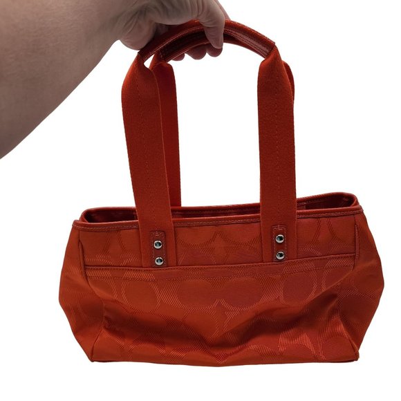 EUC Coach Orange Shoulder Purse - Picture 2 of 10